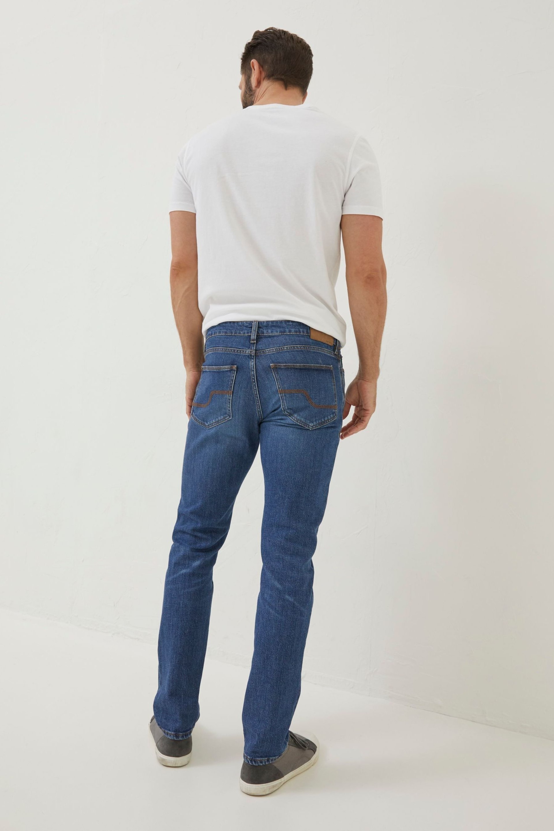 FatFace Blue Slim Mid Wash Jeans - Image 2 of 4