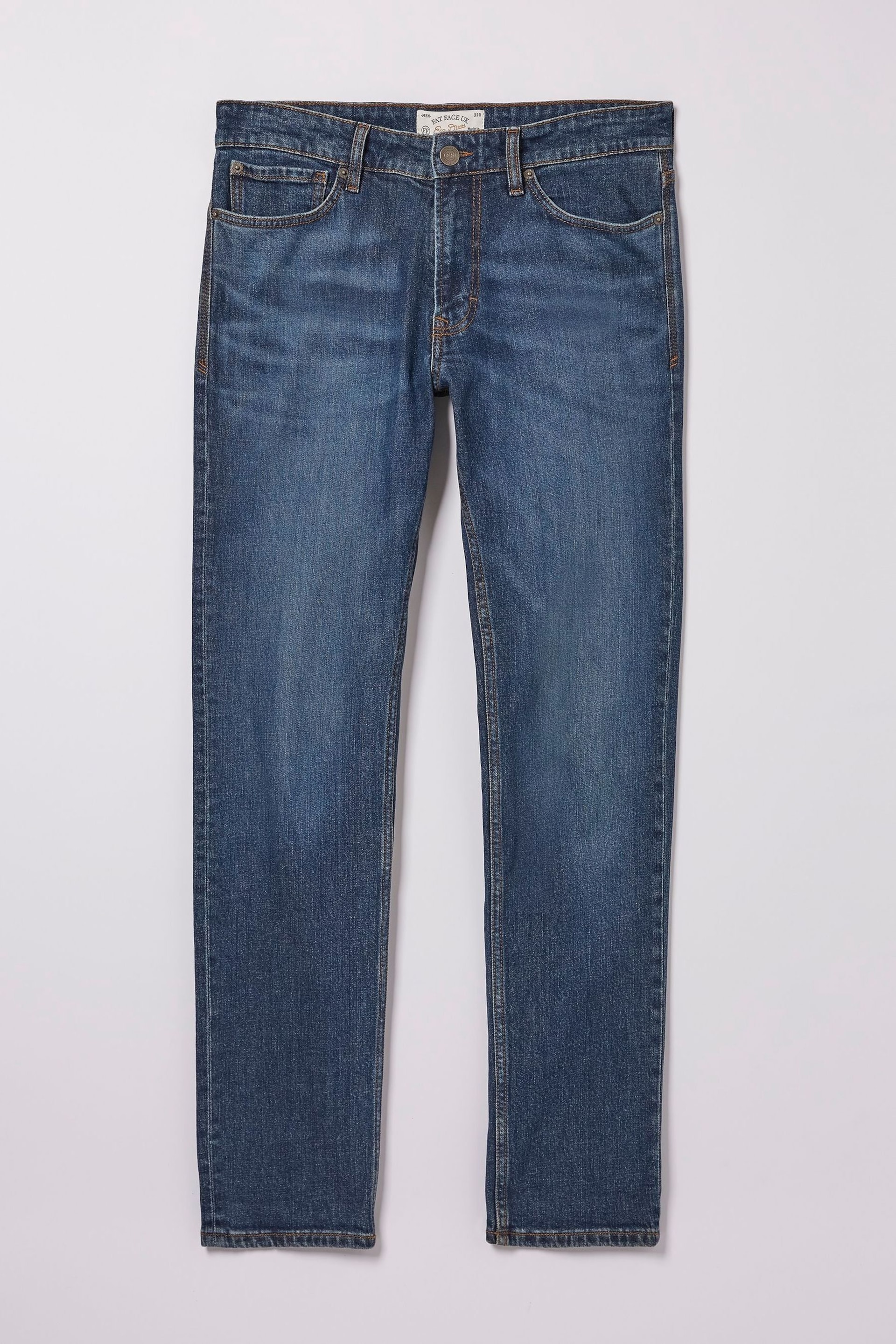 FatFace Blue Slim Mid Wash Jeans - Image 4 of 4