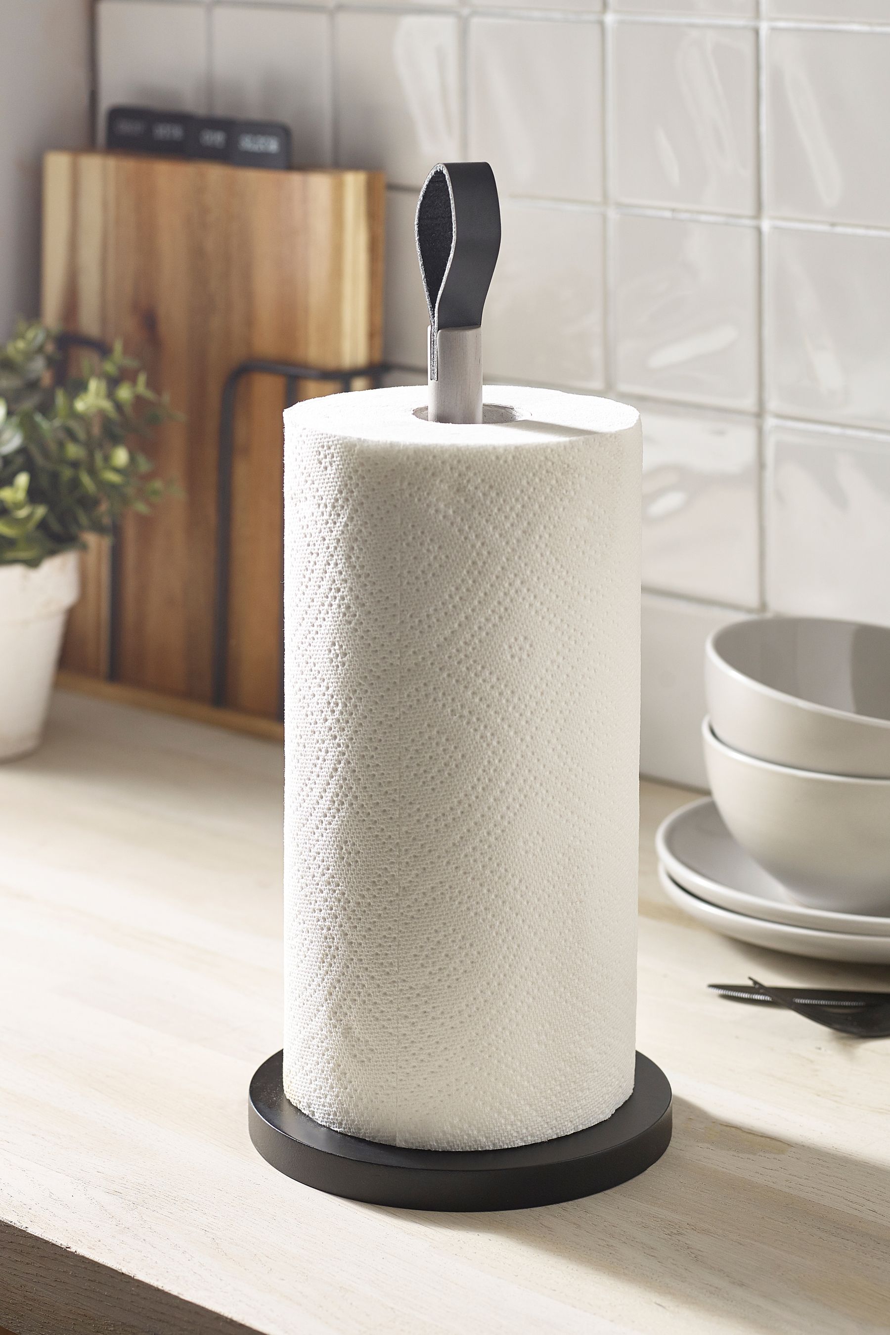 Buy Grey and Black Bronx Kitchen Roll Holder from Next Luxembourg