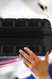 Flight Knight Black Mono Medium Hardcase Lightweight Check In Suitcase With 4 Wheels - Image 3 of 7