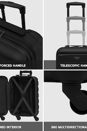 Flight Knight Black Mono Medium Hardcase Lightweight Check In Suitcase With 4 Wheels - Image 5 of 7
