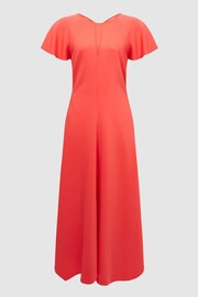 Reiss Coral Eleni Cap Sleeve Maxi Dress - Image 6 of 6