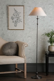 Laura Ashley Black Ludchurch Complete Floor Lamp - Image 1 of 5