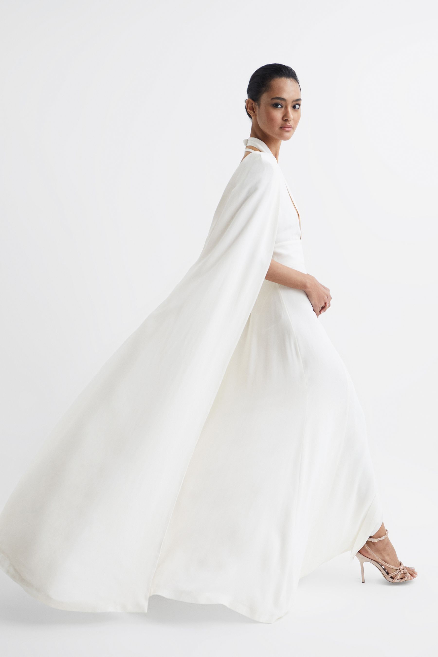 White cape dress uk cheap