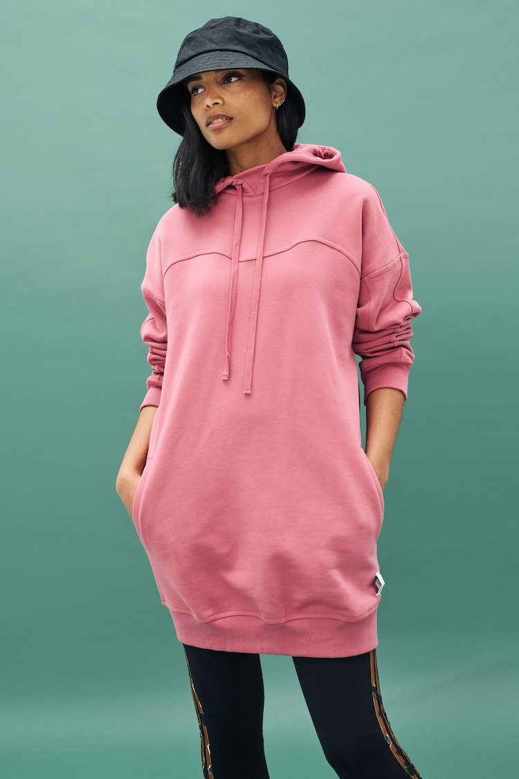 adidas Pink Lounge Fleece Hoodie - Image 1 of 11