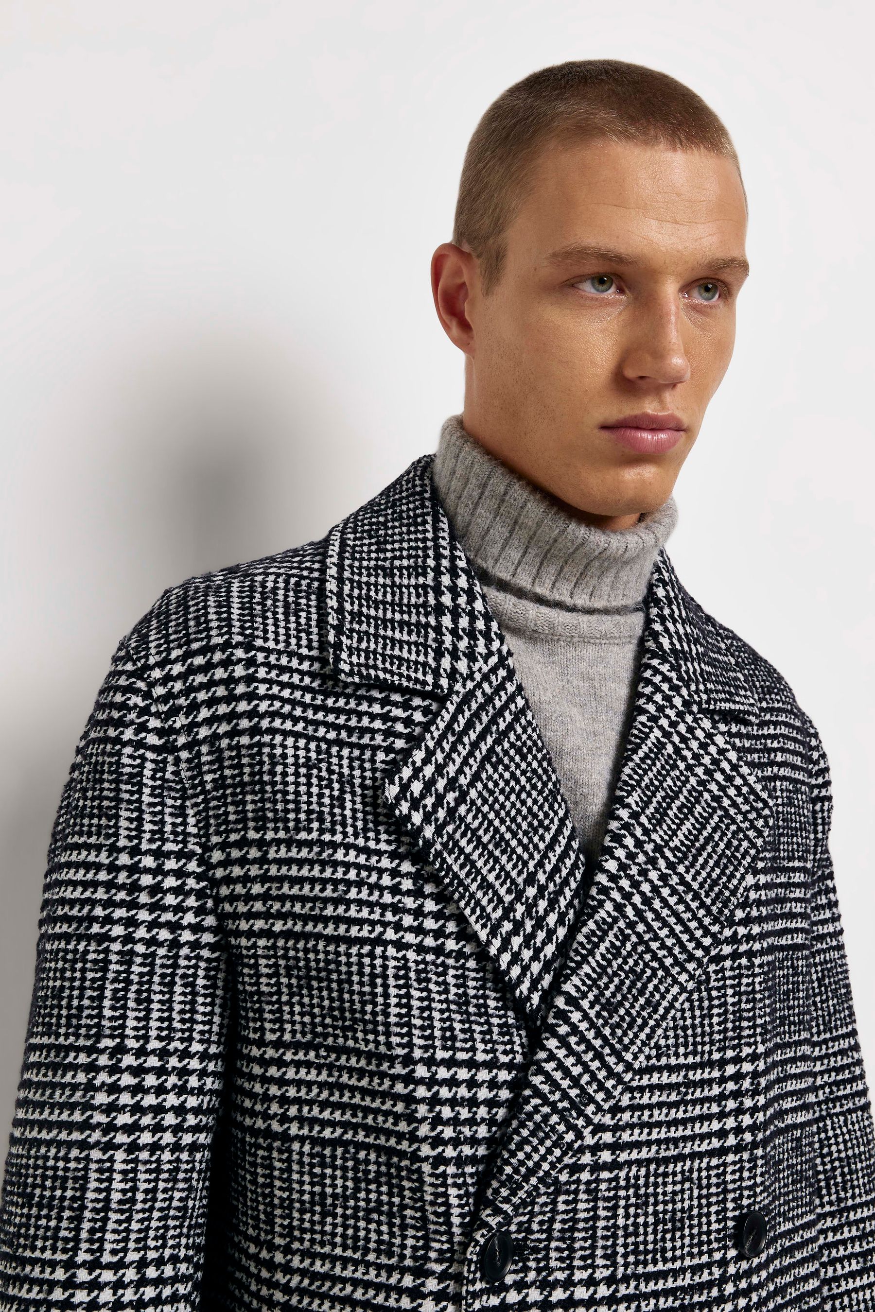 River island dogtooth coat top