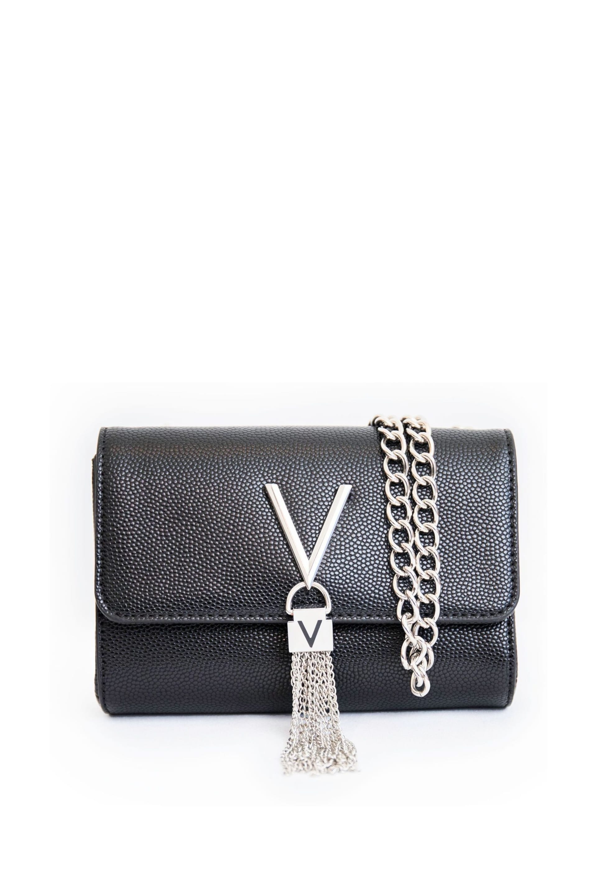 Valentino Bags Black Cross-Body Divina Tassel Bag - Image 4 of 5