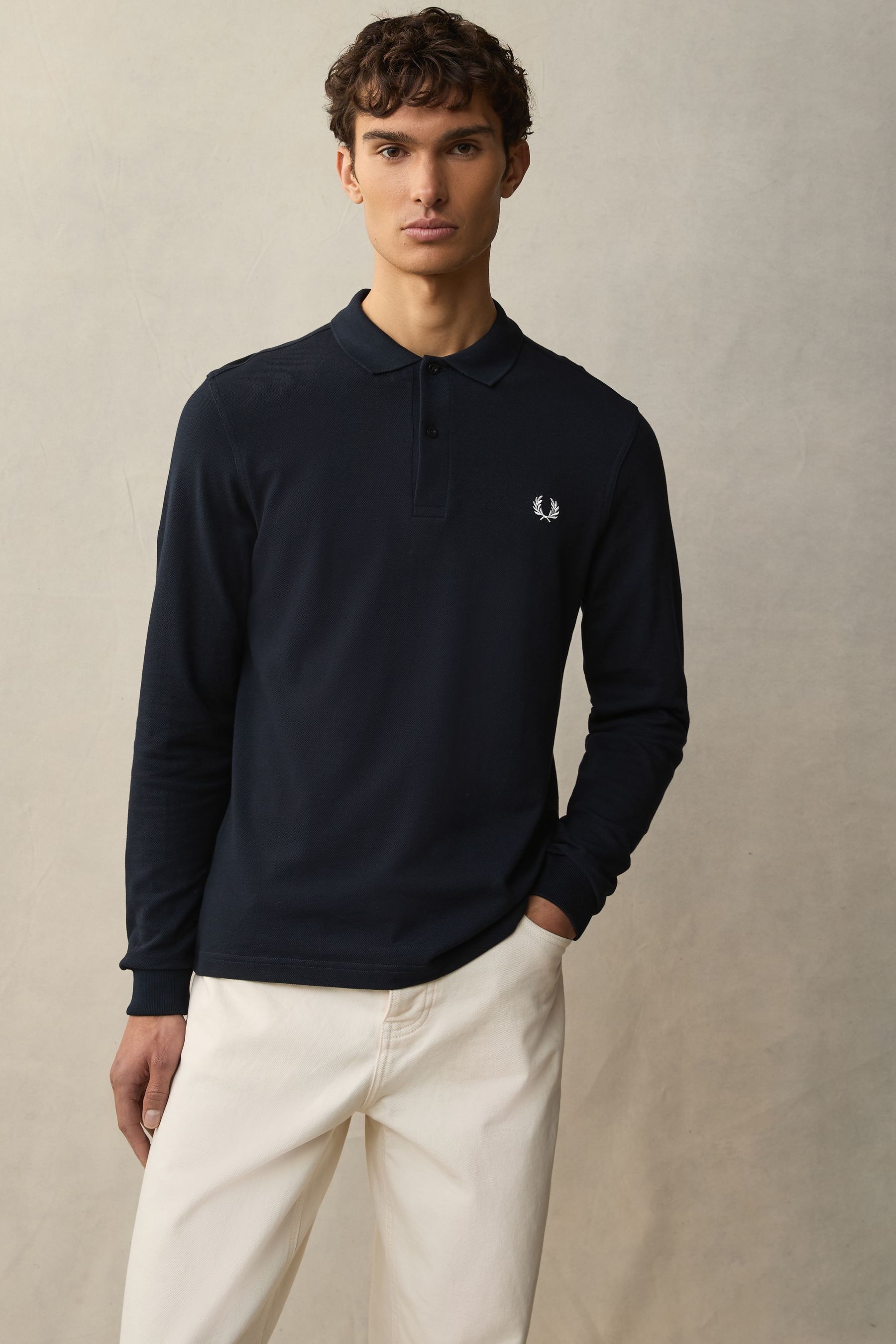 Fred perry long polo hot sale