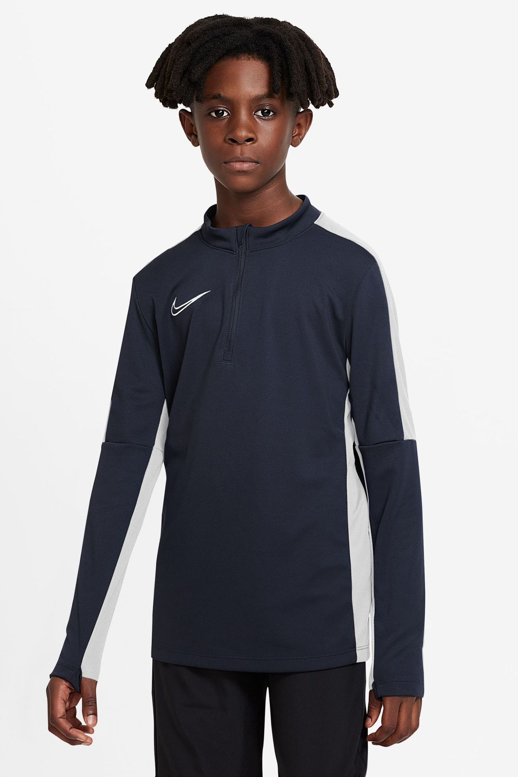 Buy Navy White Nike Dri FIT Academy Half Zip Training Drill Top from Next Ukraine