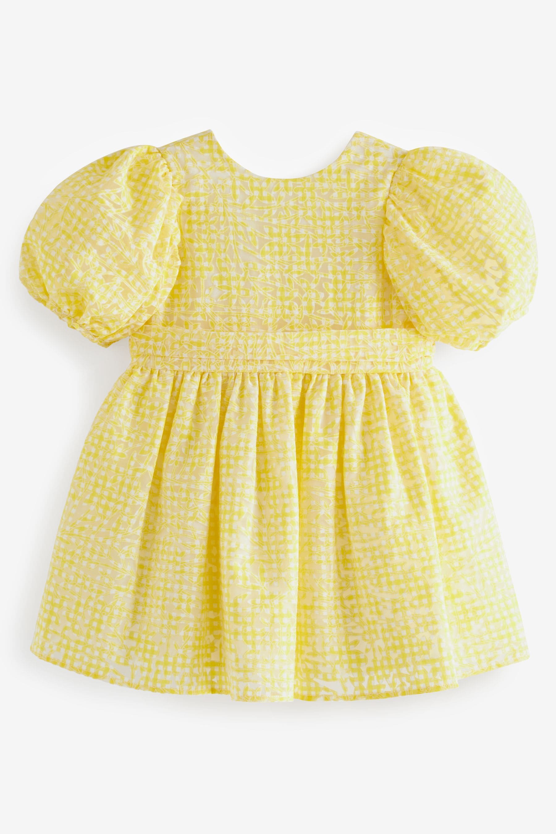 Next yellow gingham dress deals