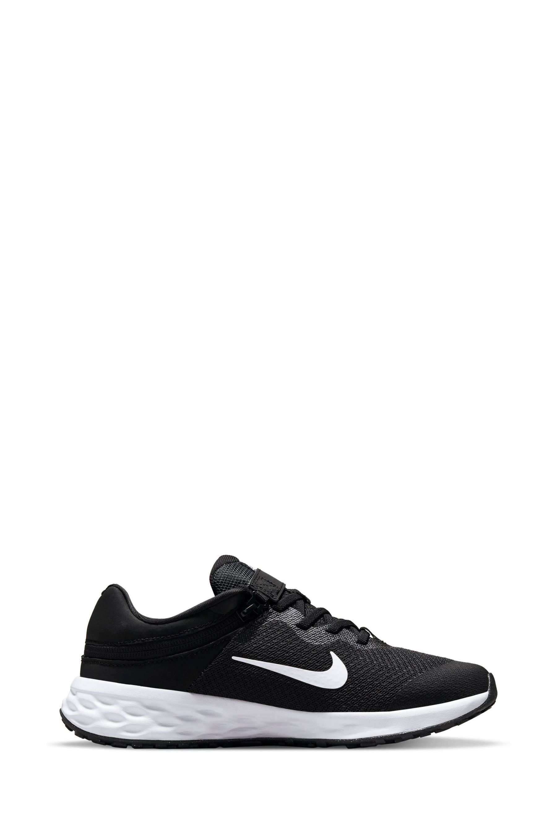 Buy Nike Black White Revolution 6 Flyease Youth Trainers from the Next UK online shop