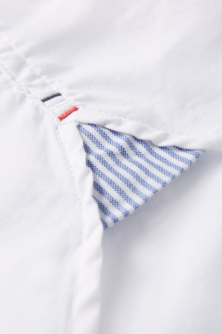 Tommy Hilfiger White Regular Fit Poplin Shirt - Image 8 of 8