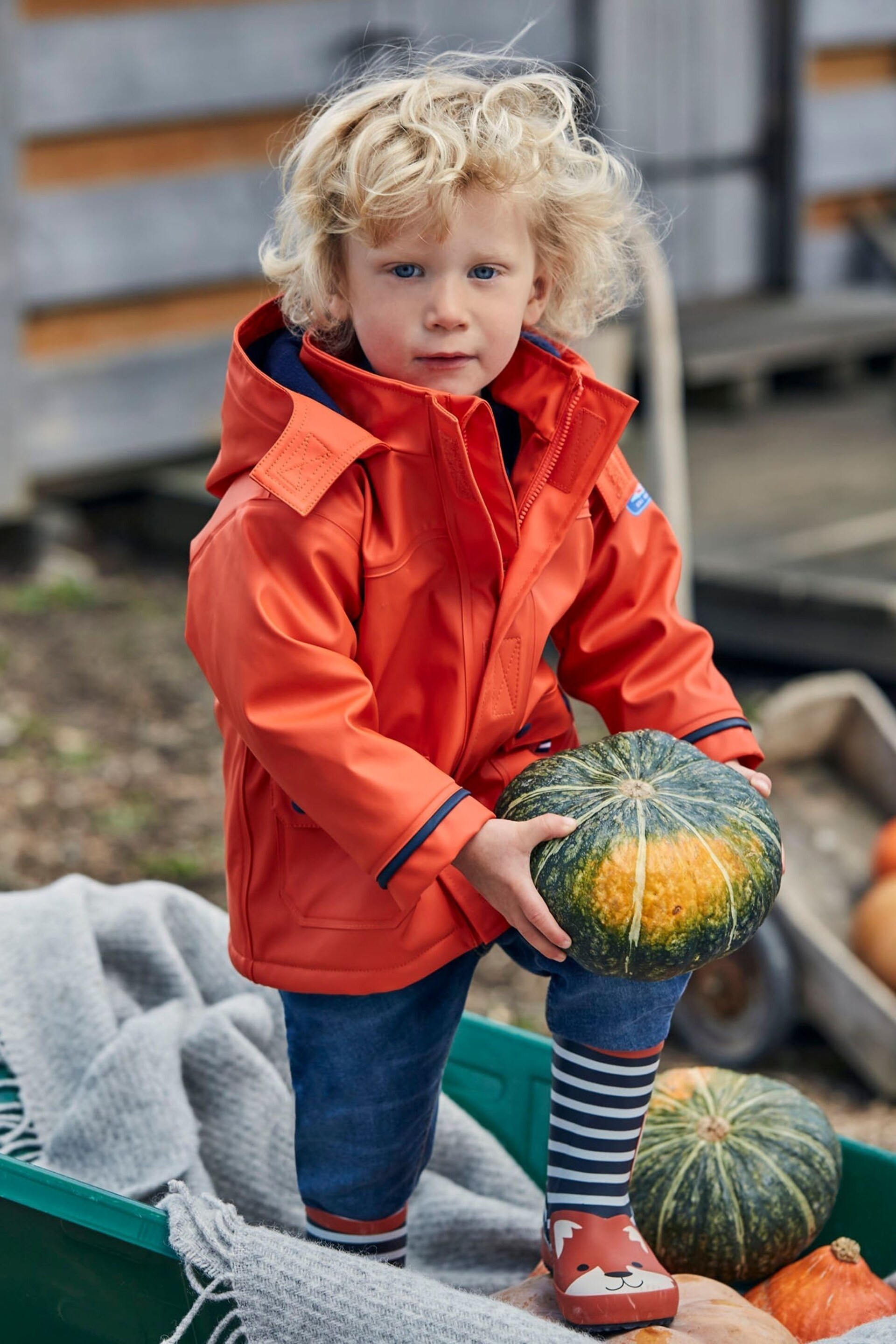 JoJo Maman Bébé Rust Cosy Fisherman's Jacket - Image 1 of 4