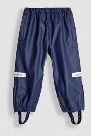 JoJo Maman Bébé Navy Blue Pack-Away Waterproof Trousers - Image 2 of 3