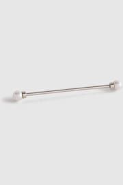 Reiss Silver Colby Pearl Collar Bar - Image 1 of 4