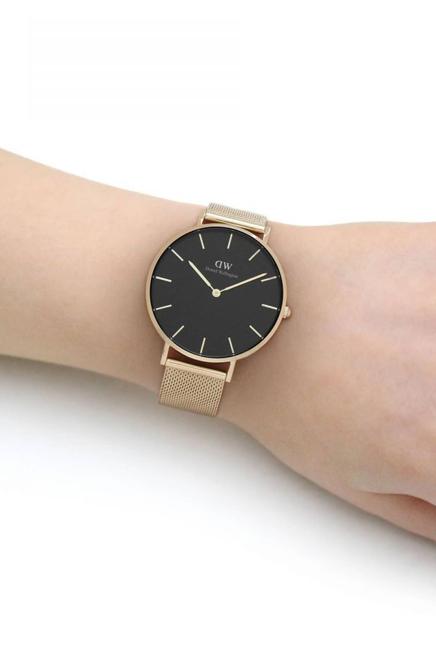 Buy Daniel Wellington Ladies Petite 36 Evergold Black Watch from the Next UK online shop