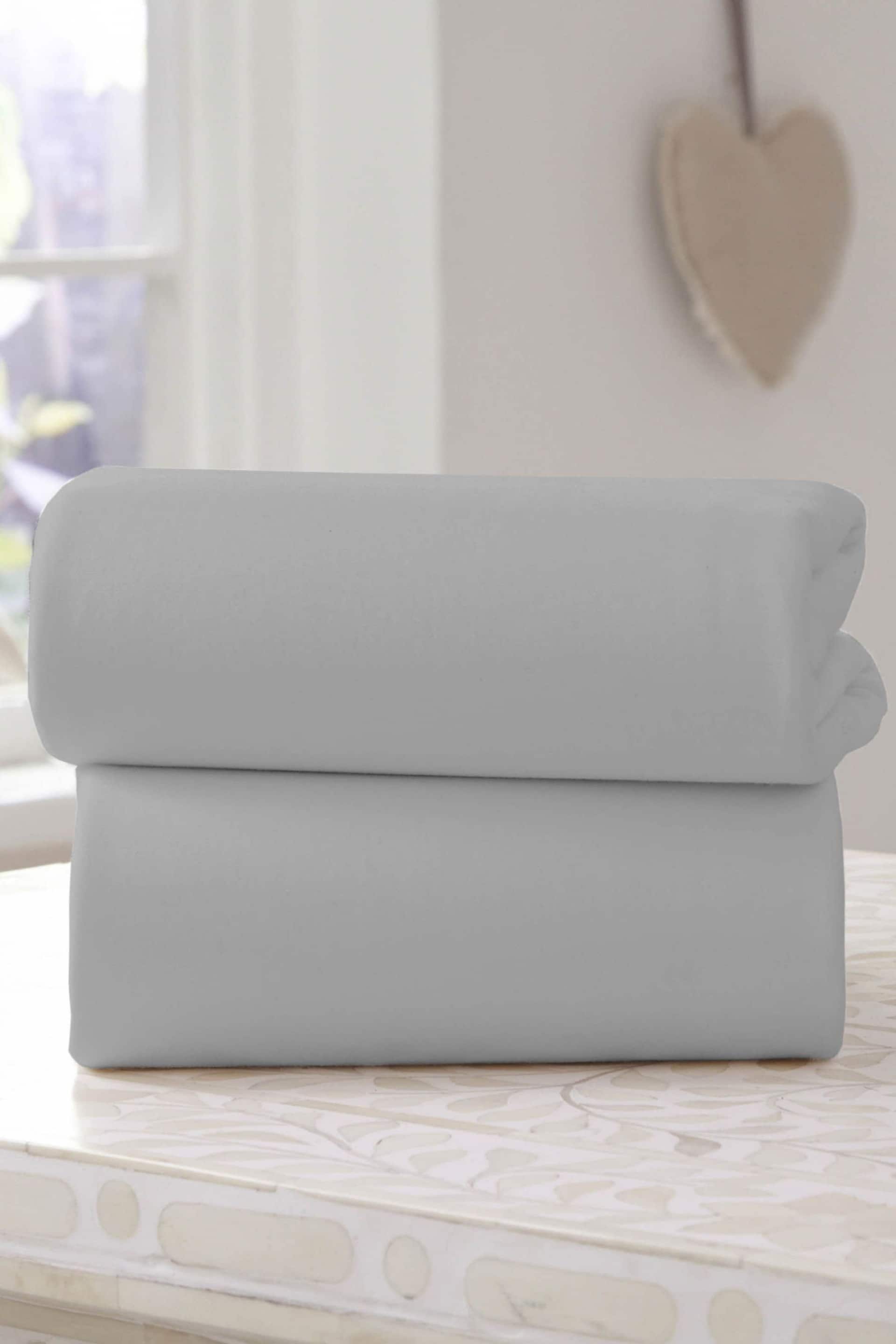 Clair De Lune Grey Travel Fitted Sheet - Image 1 of 3