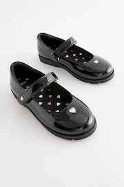 Black School Gem Mary Jane Shoes - Image 1 of 5