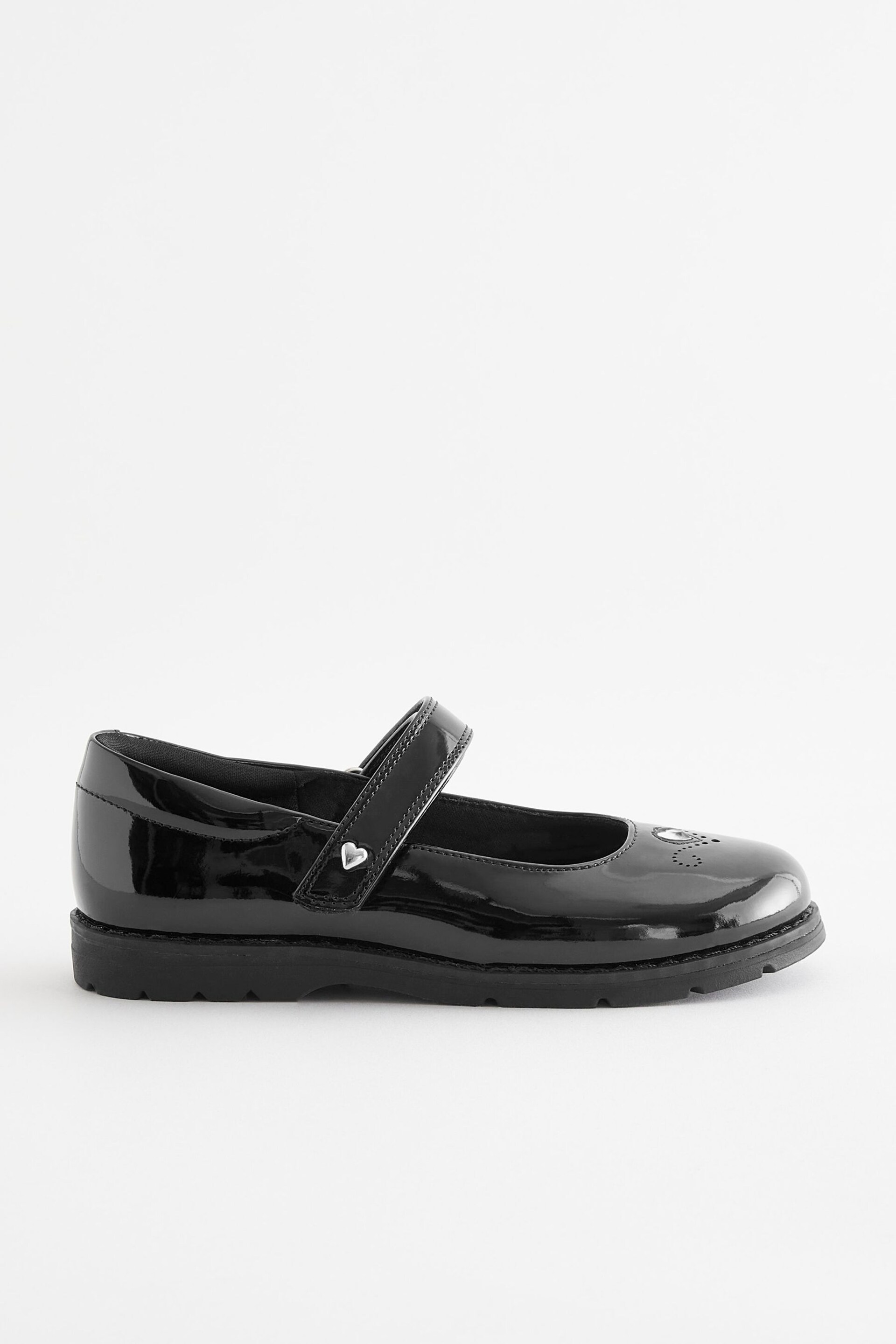 Black School Gem Mary Jane Shoes - Image 2 of 5