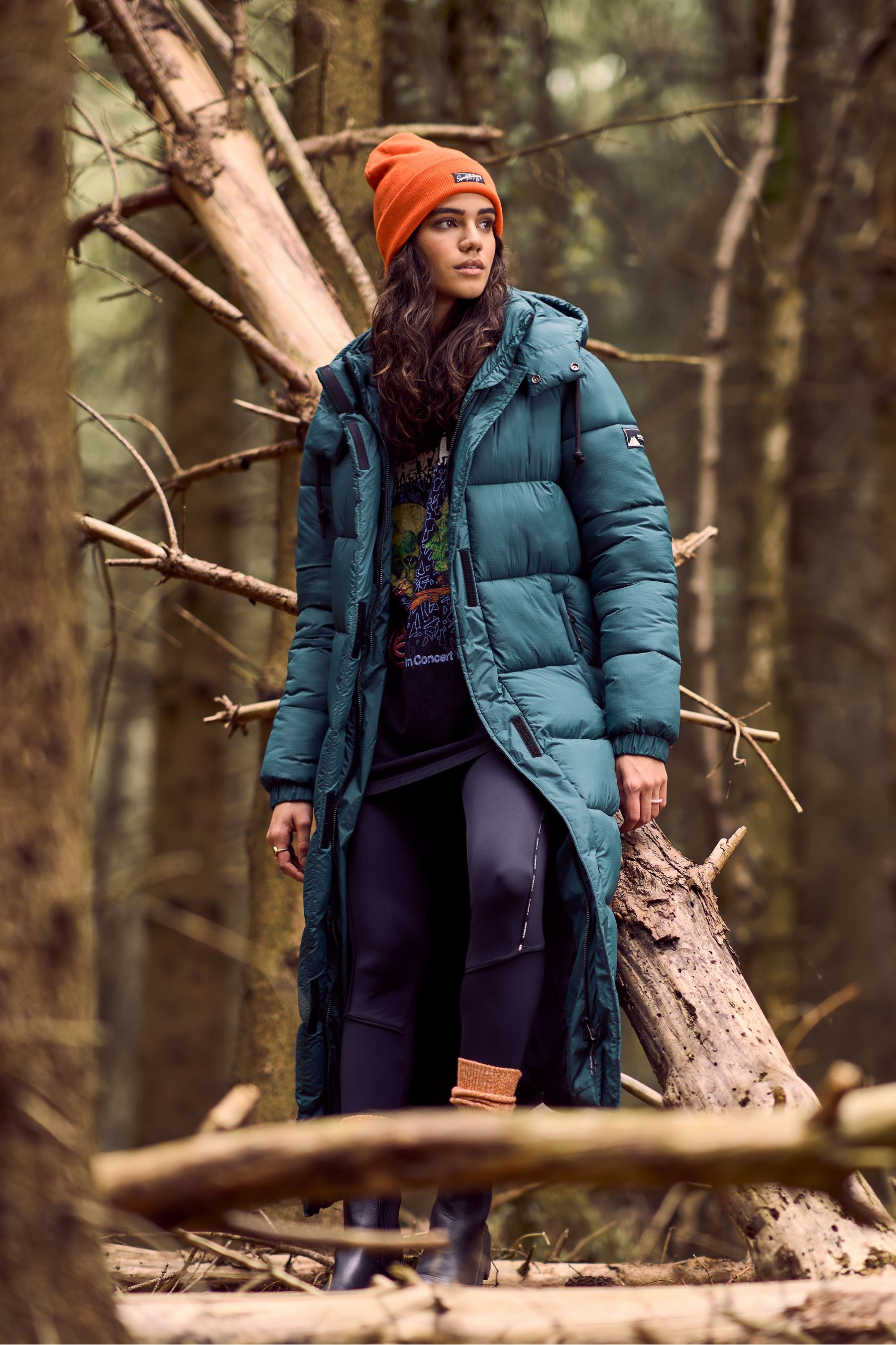 Superdry green coat womens shop