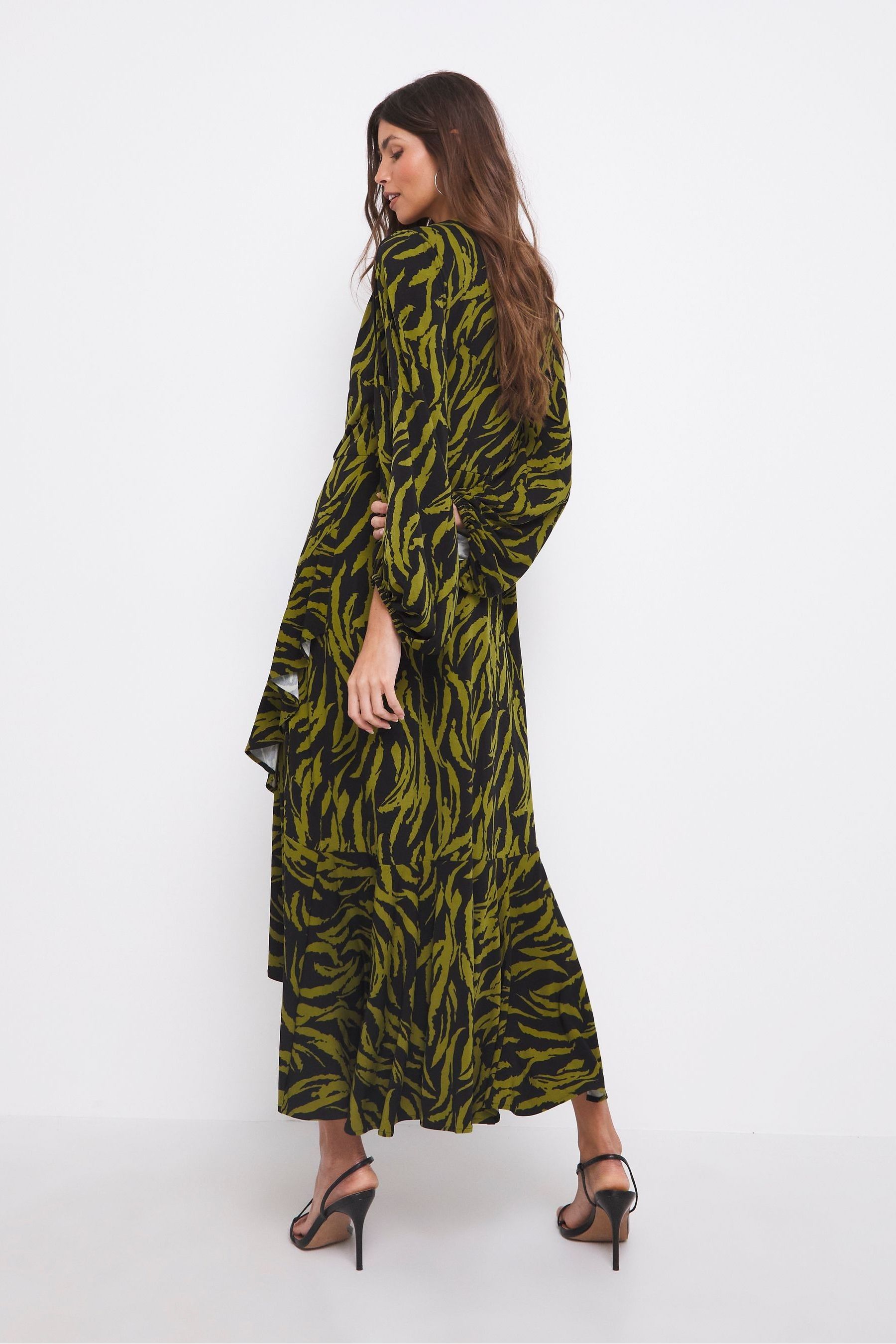 Buy Joanna Hope Print Black Wrap Dress from Next Luxembourg