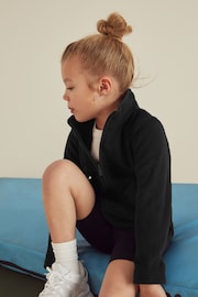 Black Zip-Up Fleece Jacket With Pockets (3-16yrs) - Image 2 of 6