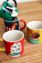 Joules Set of 4 Multi Dog Espresso Cupper Cupper - Image 1 of 4