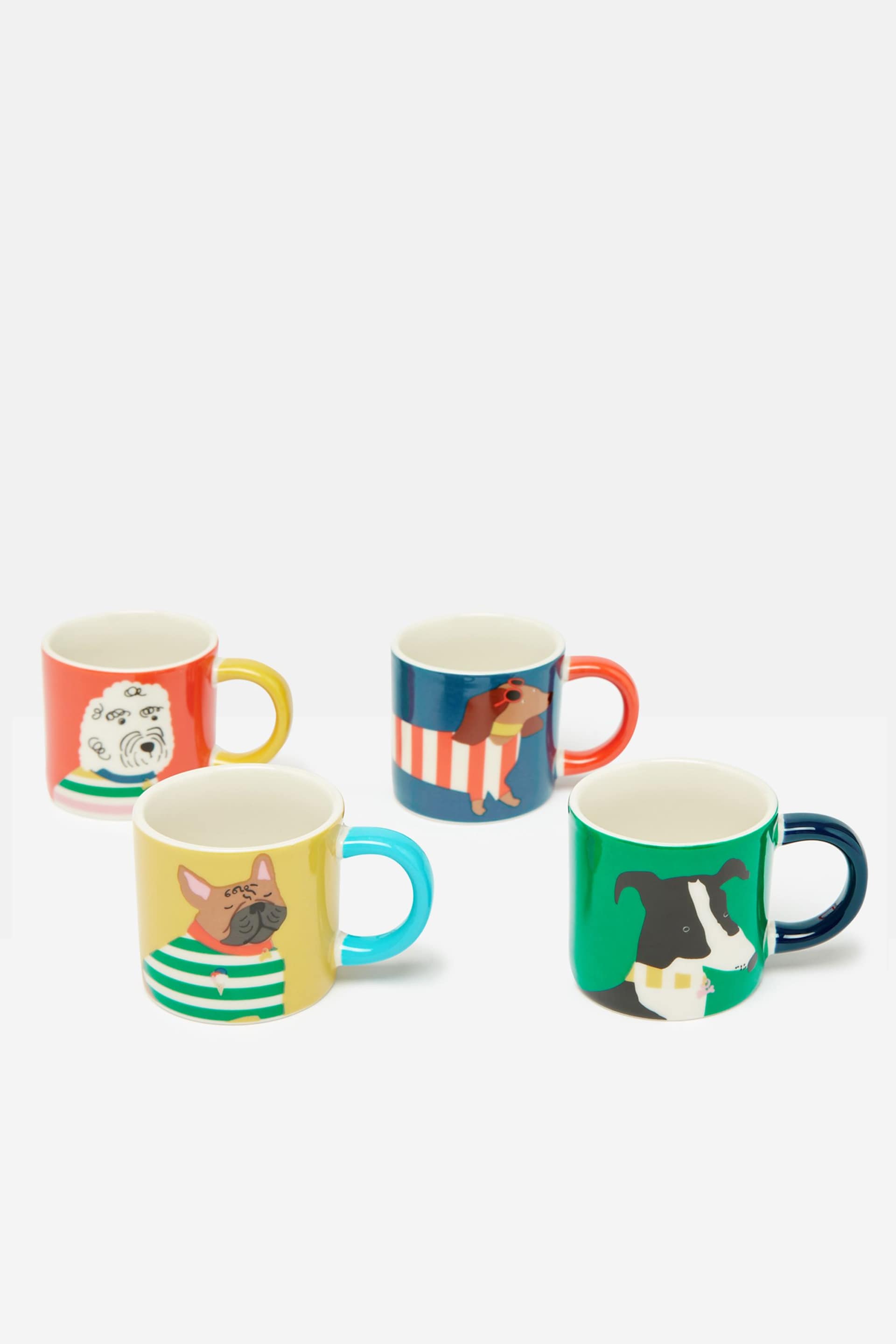 Joules Set of 4 Multi Dog Espresso Cupper Cupper - Image 2 of 4
