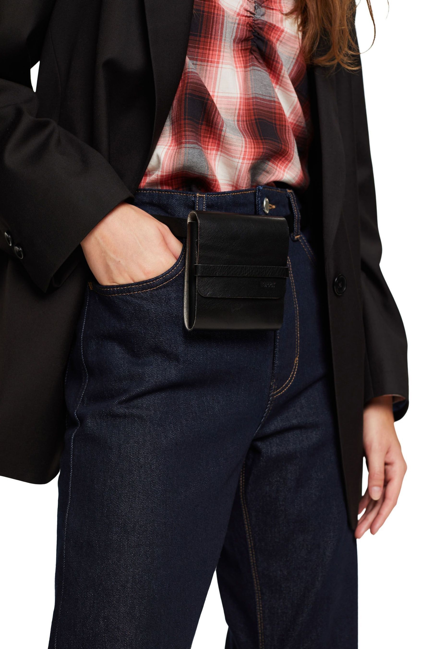 Buy Esprit Black Genuine Leather Belt Bag from Next Ireland