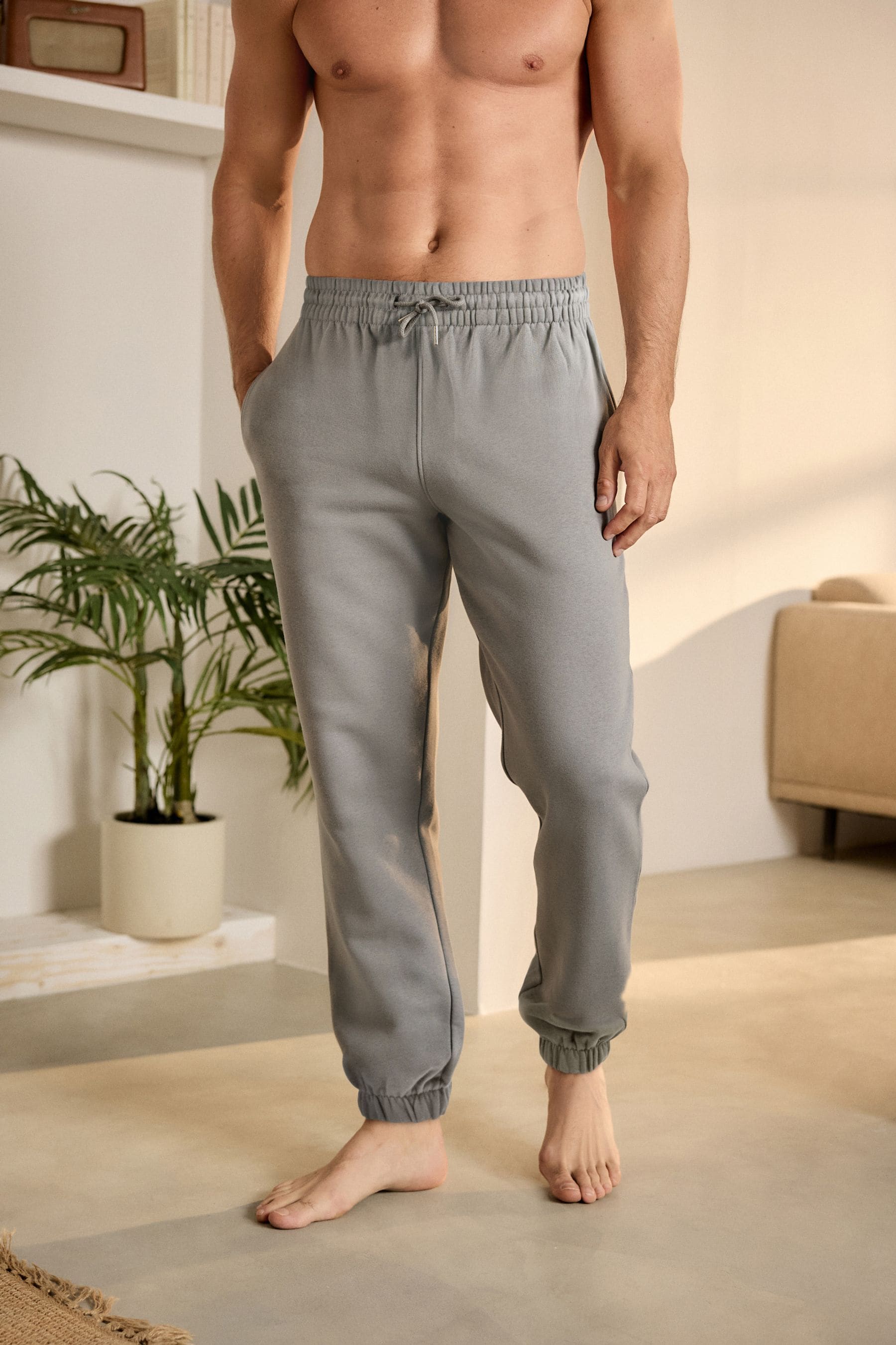 Buy Pale Grey Cuffed Joggers from Next United Arab Emirates