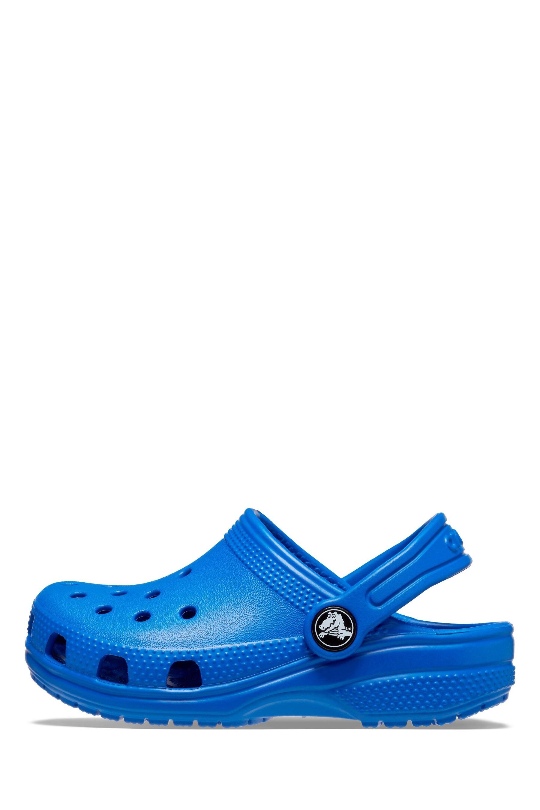 Blue and white crocs shop