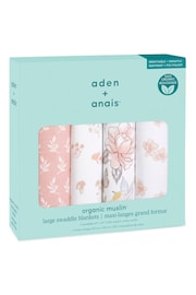 aden + anais Blue Organic Cotton Muslin Blankets 4 Pack - Image 2 of 9