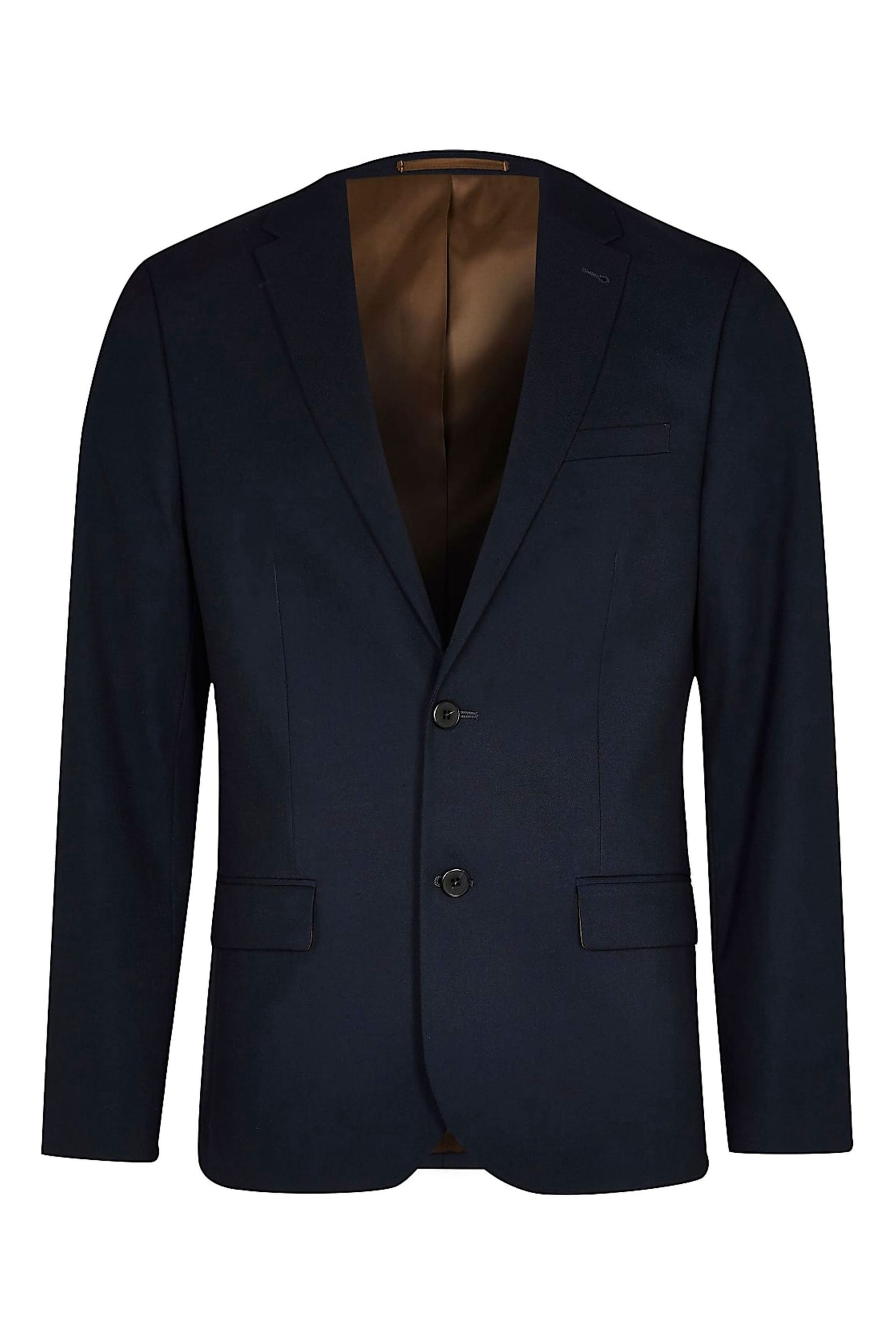 River Island Dark blue Skinny Twill Suit Jacket - Image 5 of 5