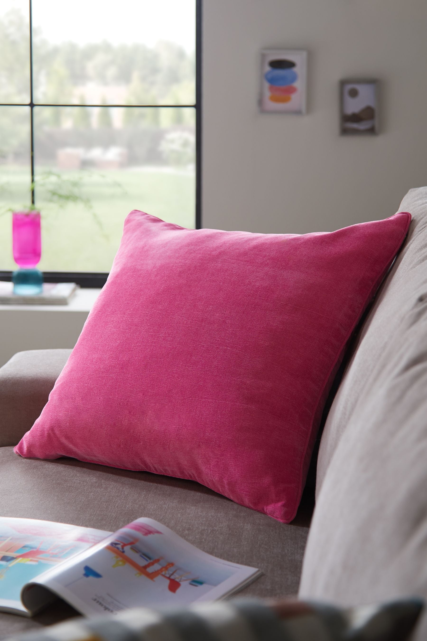 Fuchsia pink cushions on sale