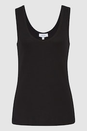 Reiss Black Violet Ribbed Cotton Blend Vest - Image 2 of 6