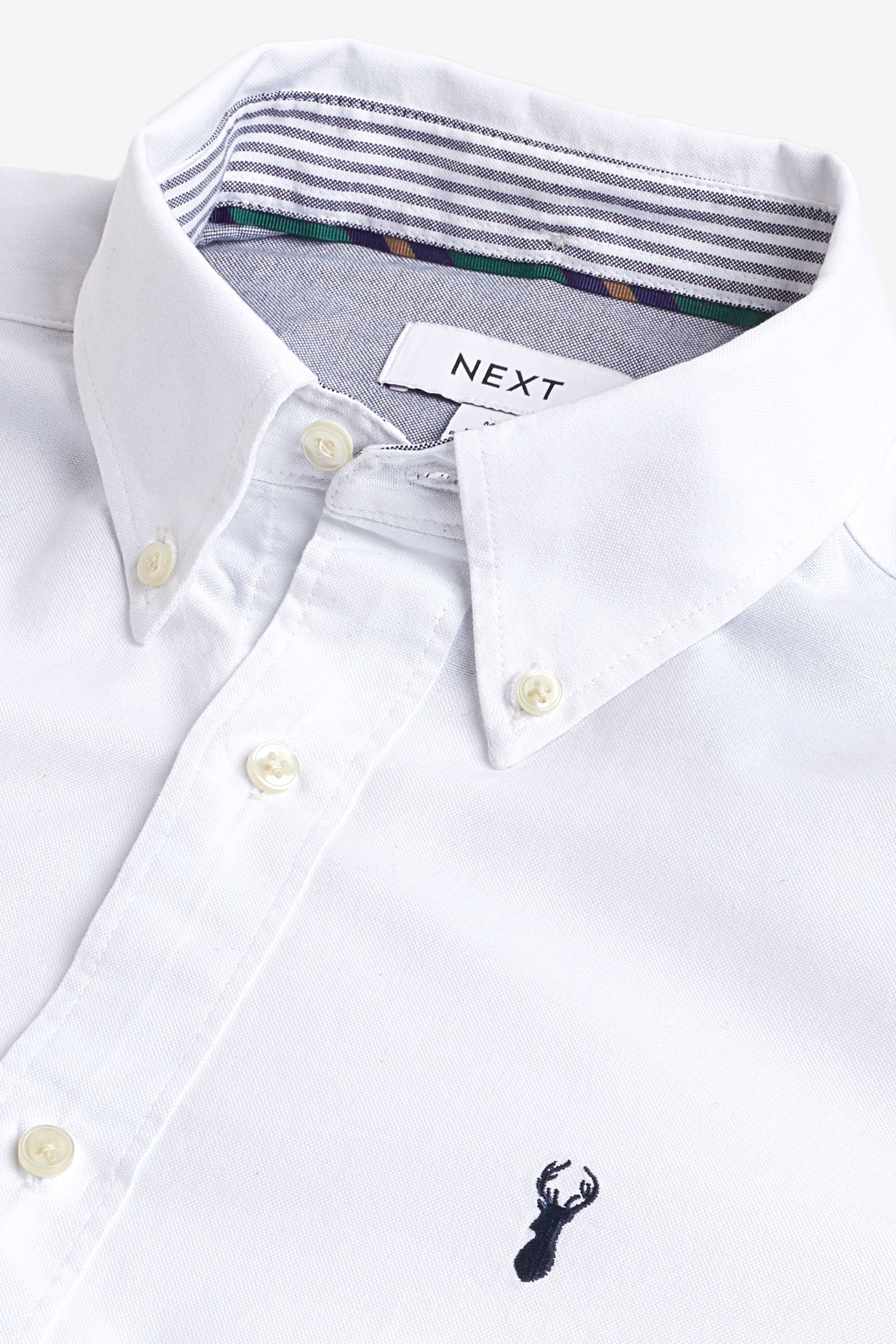 Buy White Slim Fit Long Sleeve Oxford 100 Cotton Shirt from the Next UK online shop