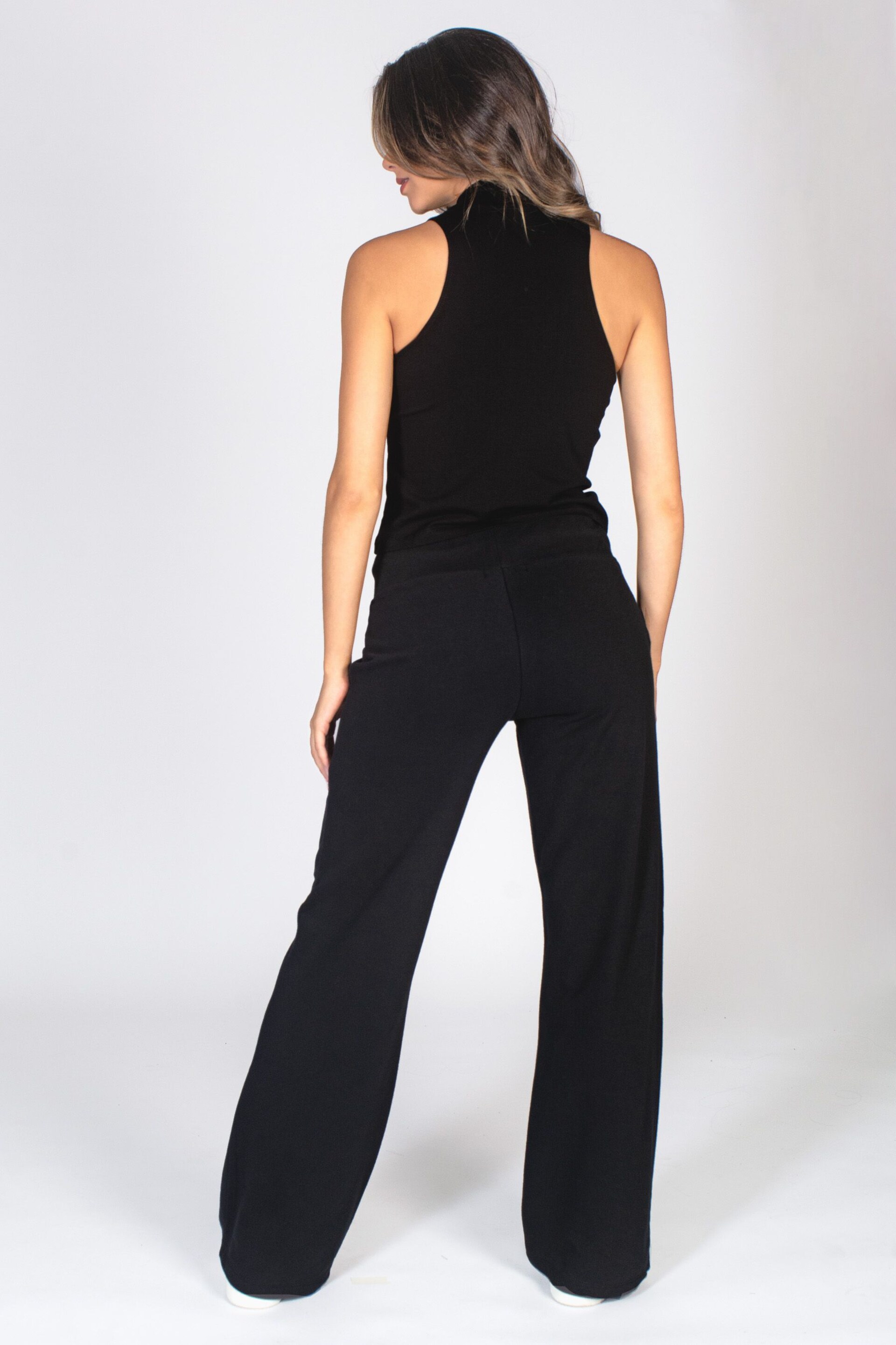 Pineapple Black Essential Womens Wide Leg Joggers - Image 4 of 6