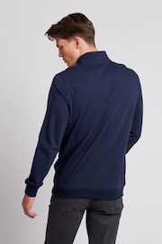 U.S. Polo Assn. Mens Navy Blazer Basic 1/4 Zip Funnel Sweatshirt - Image 2 of 4
