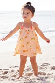 Orange Fruit 100% Cotton Printed Playsuit (3mths-8yrs) - Image 3 of 7