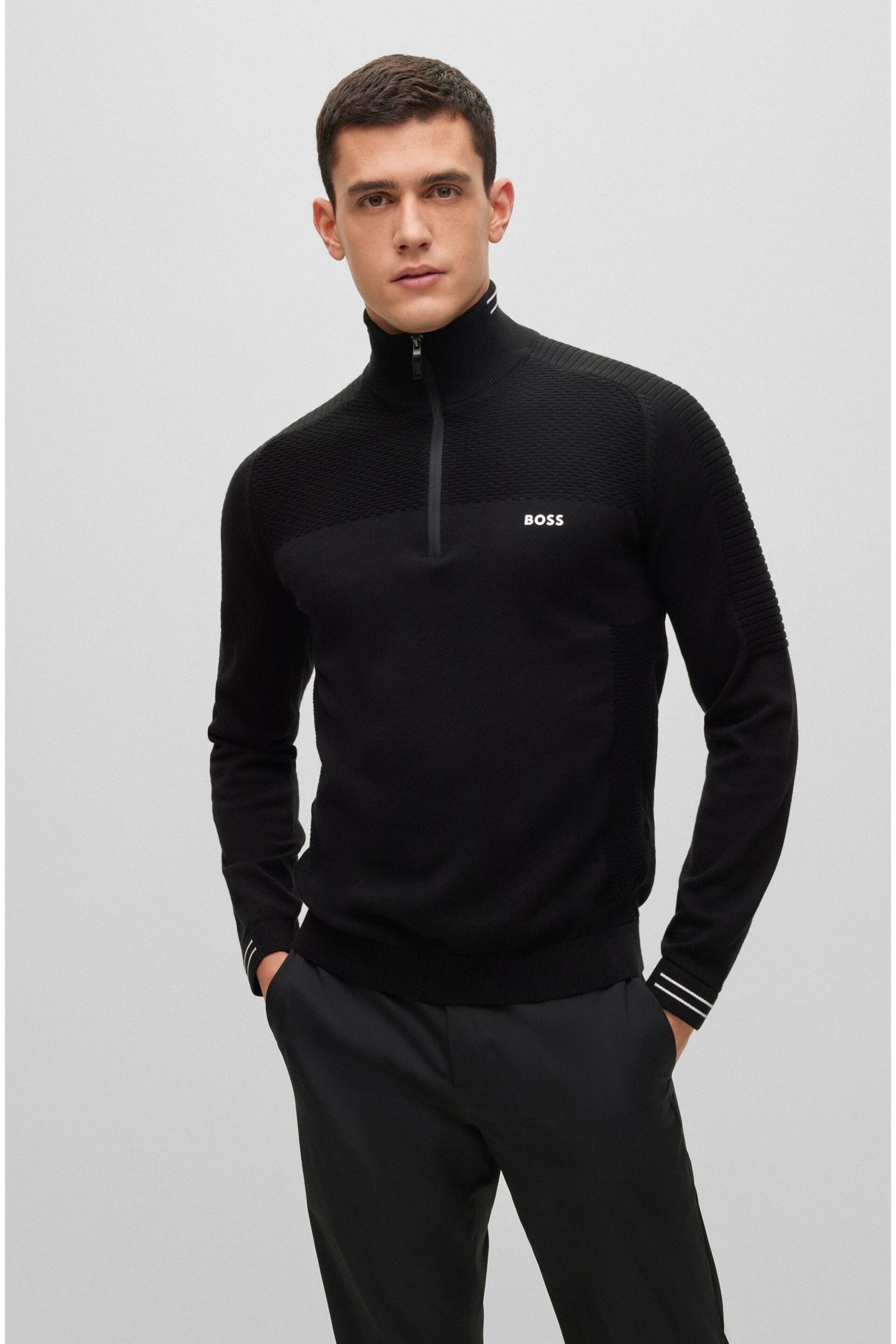 BOSS Black Zolet Quarter Zip Jumper - Image 1 of 5