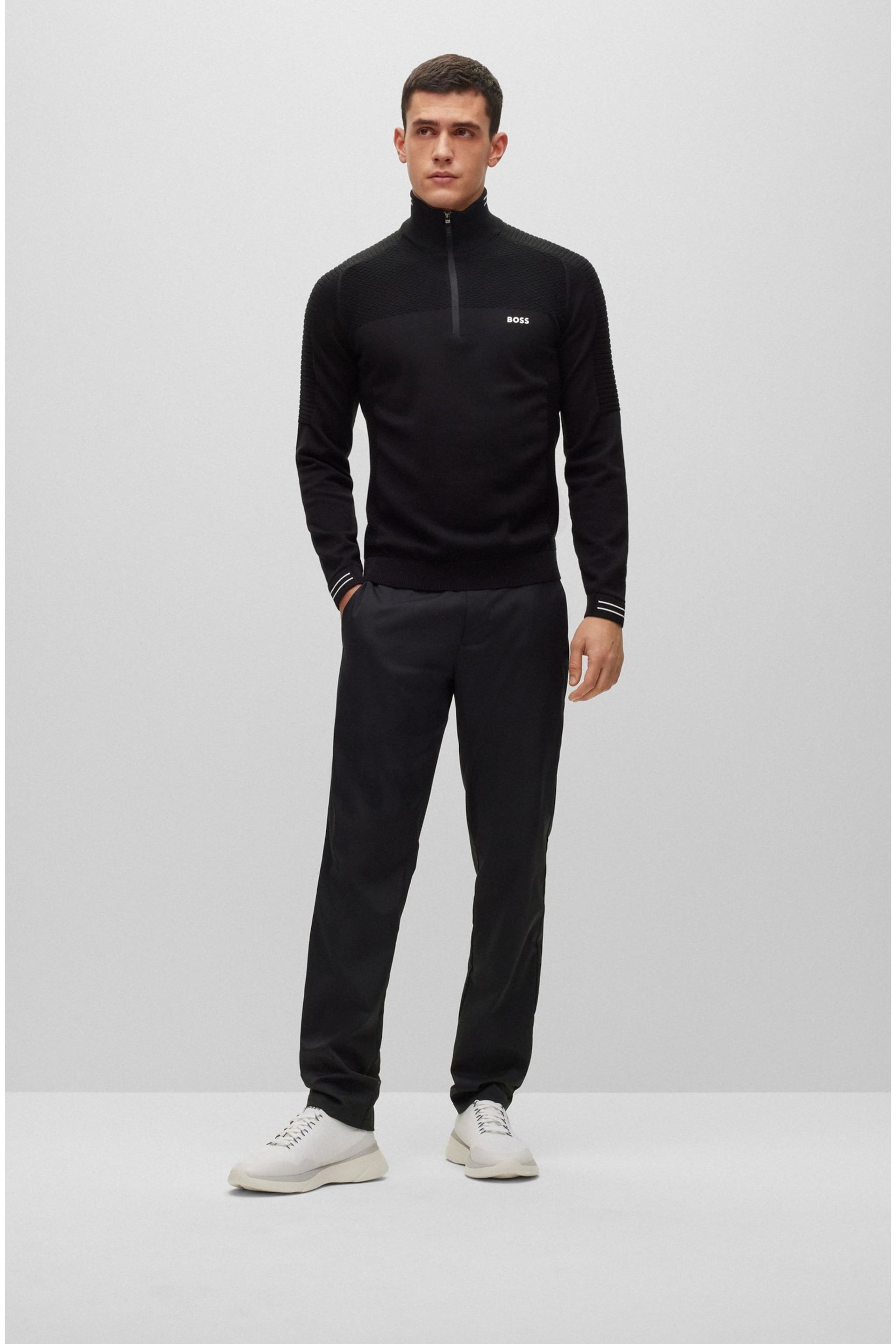 BOSS Black Zolet Quarter Zip Jumper - Image 3 of 5