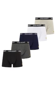 Lyle & Scott White Miller Underwear Trunks 5 Pack - Image 1 of 5