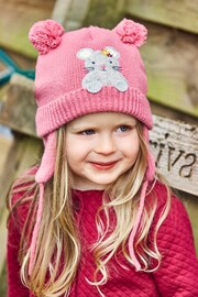 JoJo Maman Bébé Pink Mouse Appliqué Hat - Image 1 of 4