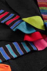 Black Stripe 7 Pack Mens Cotton Rich Socks - Image 9 of 9