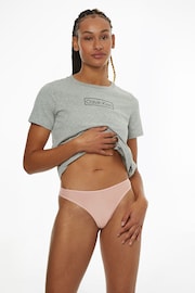 Calvin Klein Pink Marquisette Thong - Image 1 of 4
