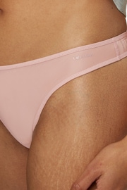 Calvin Klein Pink Marquisette Thong - Image 3 of 4
