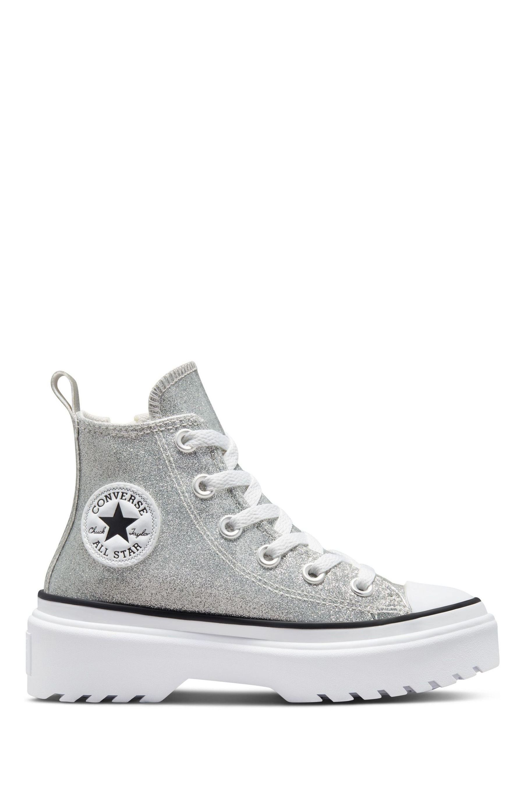 Buy Converse Silver Lugged Lift Junior Trainers from Next Luxembourg