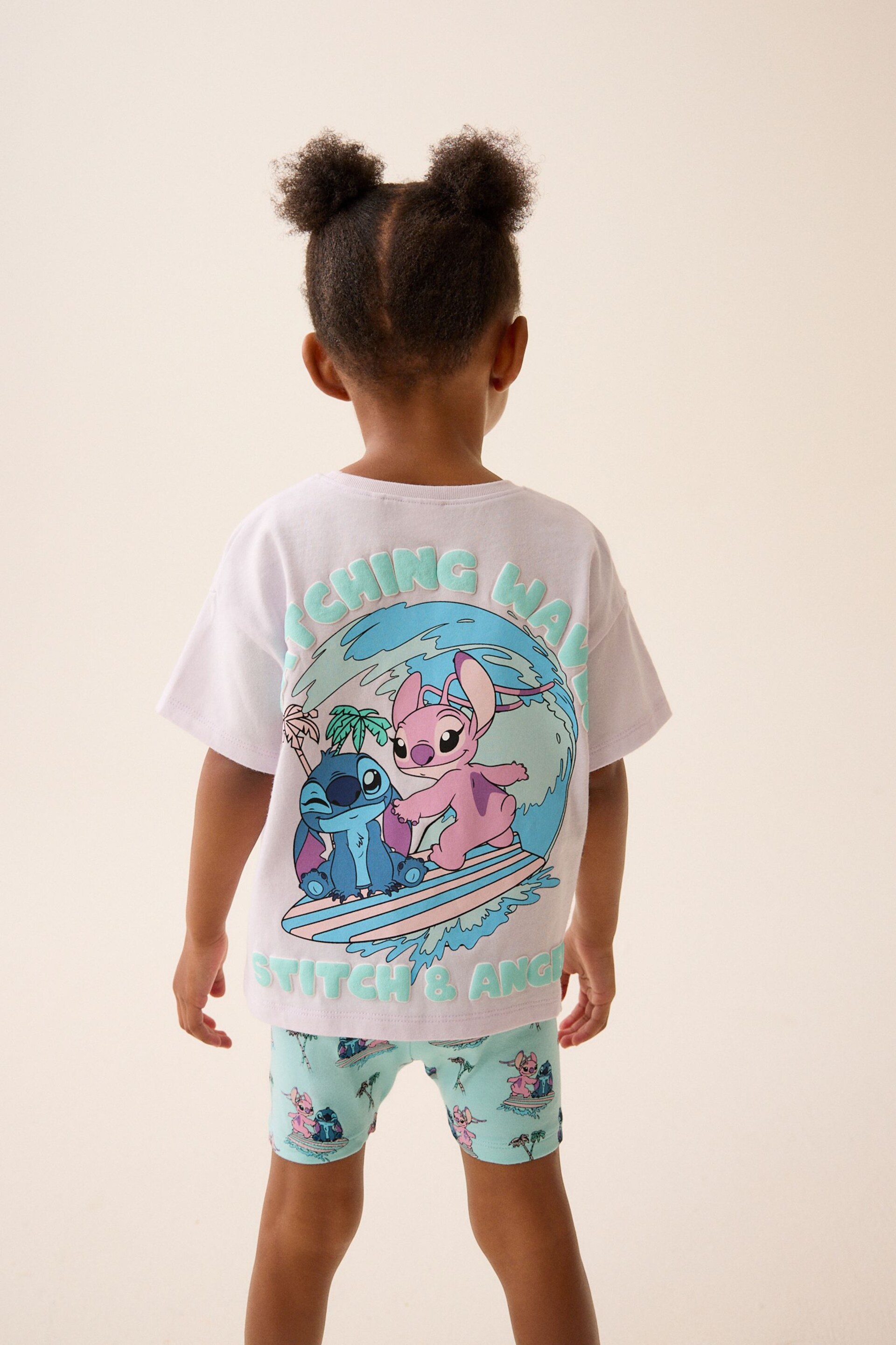 Blue Disney Lilo & Stitch T-Shirt and Cycle Shorts Set (3mths-7yrs) - Image 2 of 9