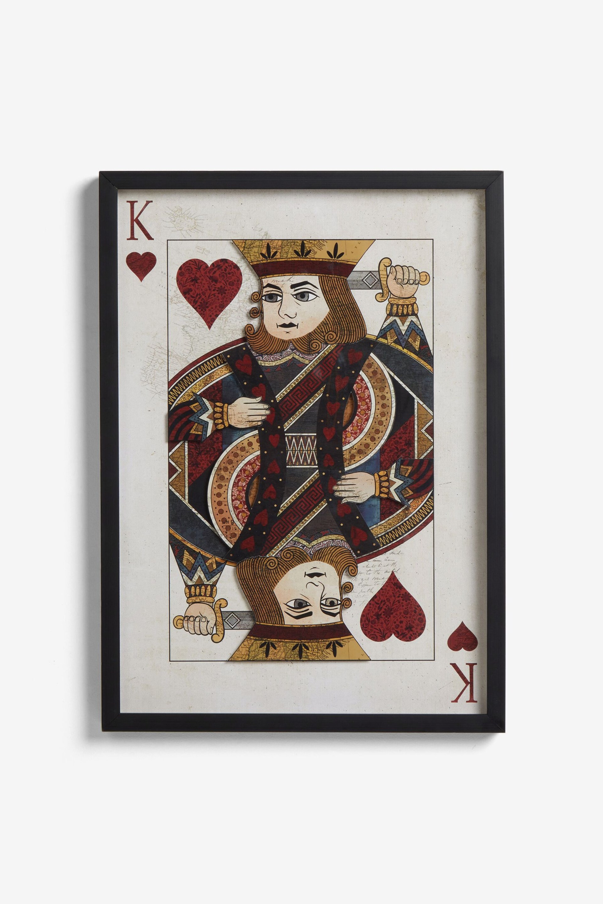 Monochrome Playing Card Framed King Wall Art - Image 3 of 5