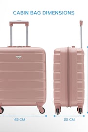 Flight Knight Rose Gold/Charcoal EasyJet 56x45x25cm Overhead 4 Wheel ABS Hard Case Cabin Carry On Suitcase Set Of 2 - Image 2 of 9